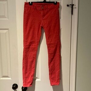 London Jean Women's Deep Pink Corduroy Skinny Jeans Size 2